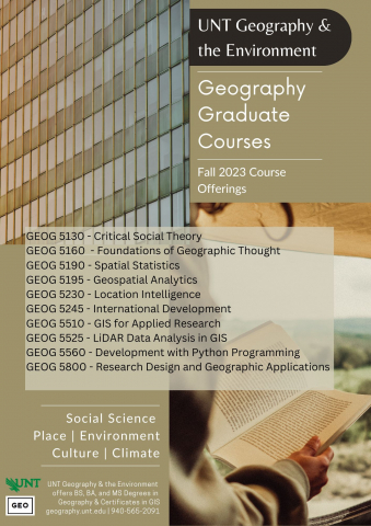 Geography Fall 2023 Course Flyer