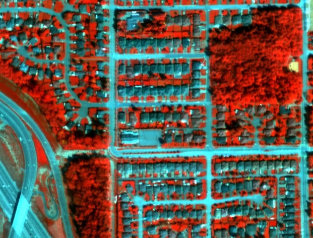 Hyperspectral image of a neighborhood.
